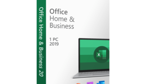 Microsoft Office 2019 Home and Business Windows Product Key displayed on a computer screen.