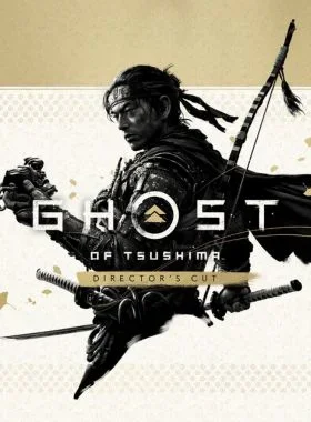 Ghost of Tsushima: Director's Cut key art showcasing Jin Sakai in samurai armor against a scenic Japanese landscape